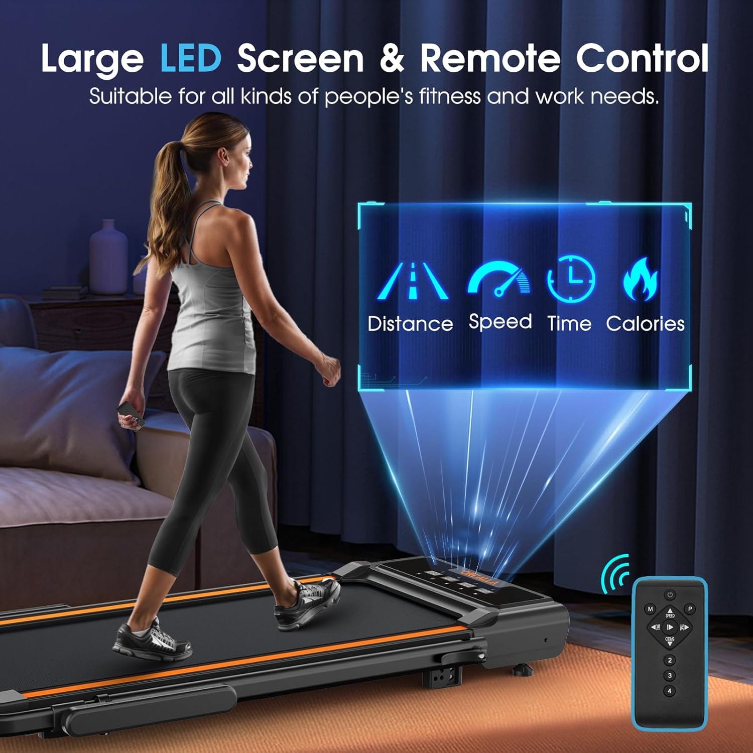 Orealla 3 in 1 Walking Pad Treadmill with Incline - Orealla