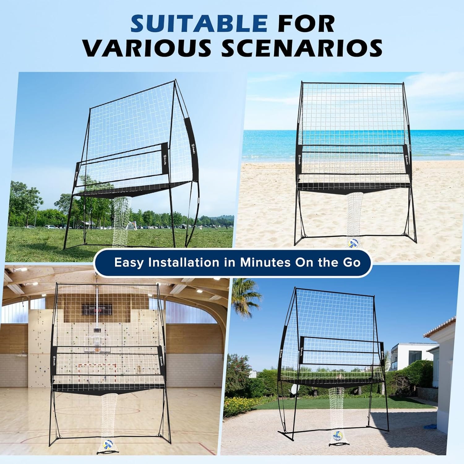 Orealla Volleyball Practice Net - Black - Orealla