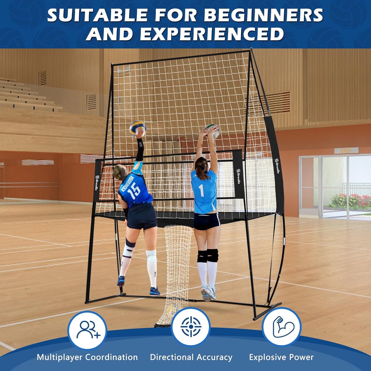 Orealla Volleyball Practice Net - Black - Orealla